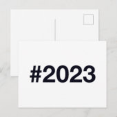 Hashtag 2023 postkarte (Vorne/Hinten)