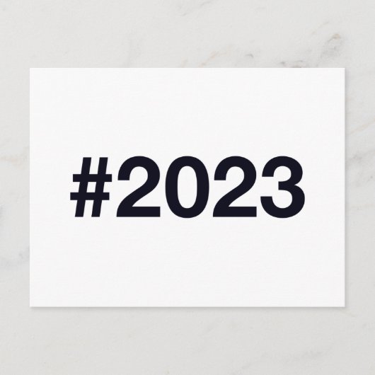 Hashtag 2023 postkarte (Vorderseite)