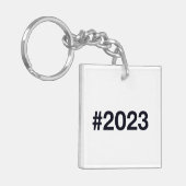 Hashtag 2023 schlüsselanhänger (Vorderseite links)