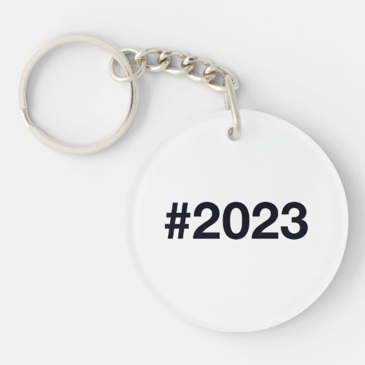 Hashtag 2023 schlüsselanhänger (Vorderseite)