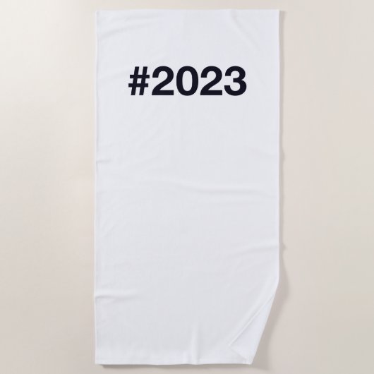 Hashtag 2023 strandtuch (Vorderseite)