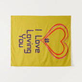 Hashtag 3D I Liebe Sie Wandteppich (Vorderseite (Horizontal))