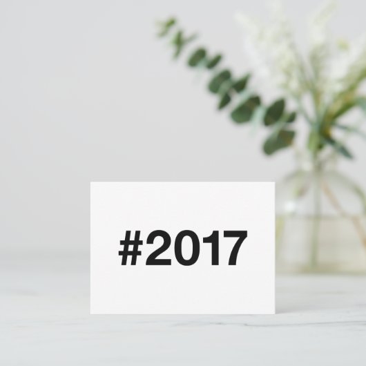 Hashtag 8 Geburtstag Jahr 2017 Visitenkarte (Stehend Vorderseite)