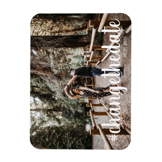 Hashtag ändern Datum Foto Magnet (Vertikal)