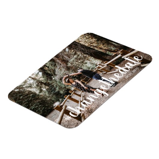 Hashtag ändern Datum Foto Magnet (Linke Seite)