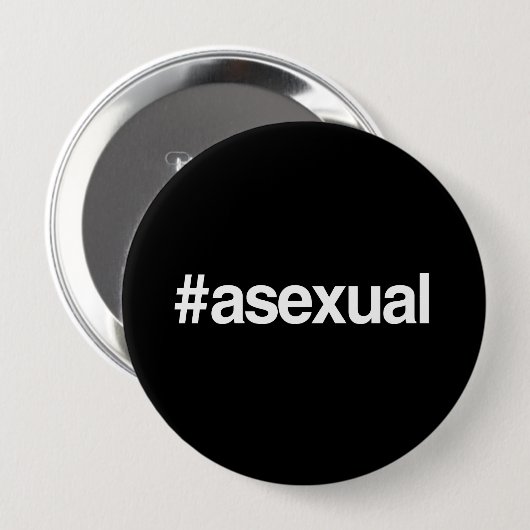 HASHTAG ASEXUAL BUTTON (Vorne & Hinten)