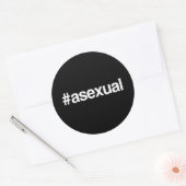 HASHTAG ASEXUAL RUNDER AUFKLEBER (Umschlag)
