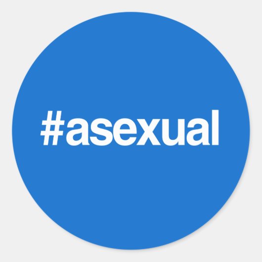 HASHTAG ASEXUAL RUNDER AUFKLEBER (Vorderseite)