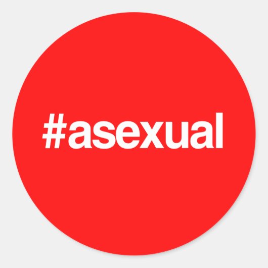 HASHTAG ASEXUAL RUNDER AUFKLEBER (Vorderseite)