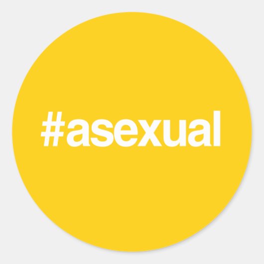 HASHTAG ASEXUAL RUNDER AUFKLEBER (Vorderseite)