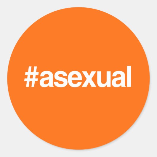 HASHTAG ASEXUAL RUNDER AUFKLEBER (Vorderseite)