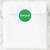 HASHTAG ASEXUAL RUNDER AUFKLEBER (Tasche)