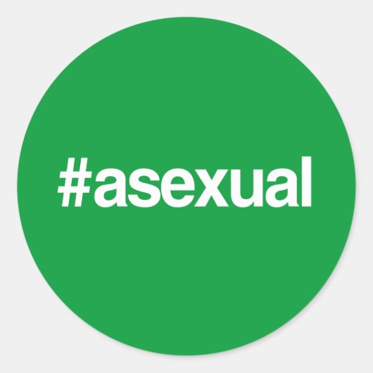 HASHTAG ASEXUAL RUNDER AUFKLEBER (Vorderseite)