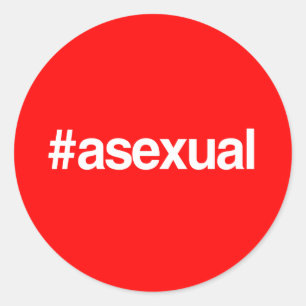 HASHTAG ASEXUELL RUNDER AUFKLEBER