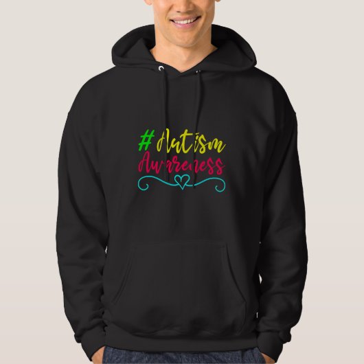 Hashtag-Autismus-Bewusstsein Hoodie (Vorderseite)