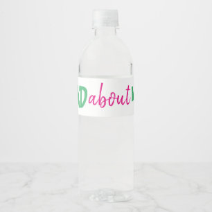 Hashtag Bachelorette Flasche Etikett Rosa Grün Wei