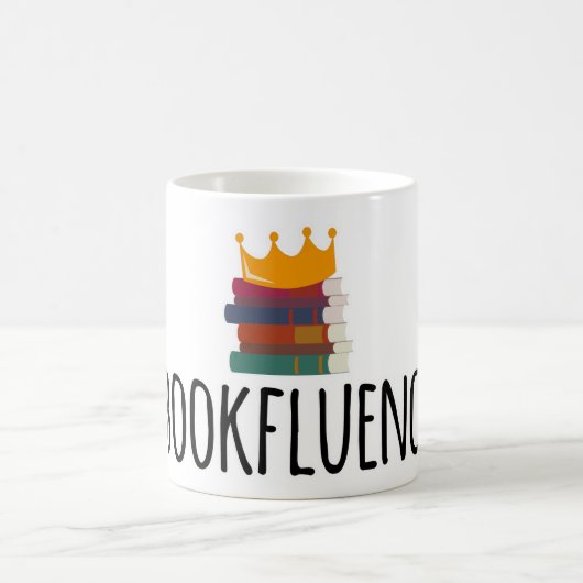 Hashtag Bookinfluencer Reading Cartoon Kaffeetasse (Mittel)
