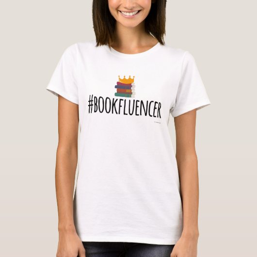 Hashtag Bookinfluencer Reading Fun Design T-Shirt (Vorderseite)