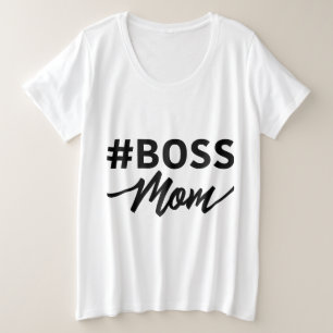 Hashtag #BOSS MAMA Show, die Chef ist Große Größe T-Shirt