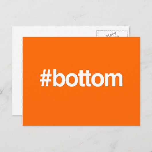 HASHTAG BOTTOM POSTKARTE (Vorne/Hinten)