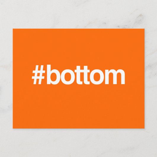 HASHTAG BOTTOM POSTKARTE (Vorderseite)