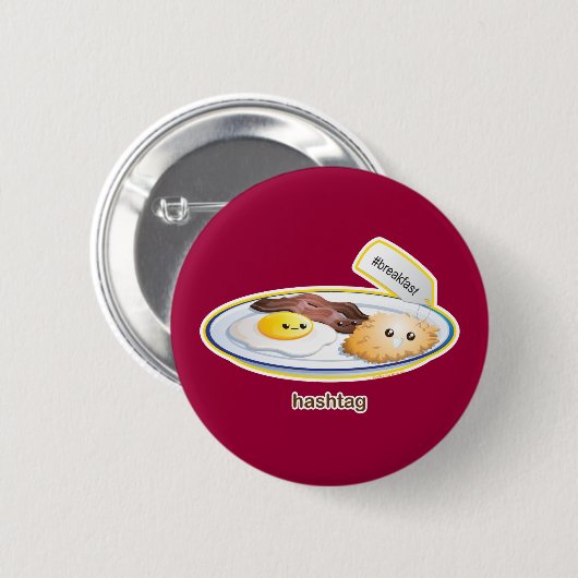 Hashtag Button (Vorne & Hinten)