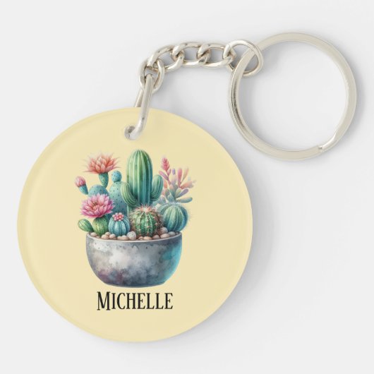 Hashtag Cactuslove Schlüsselanhänger (Rückseite)