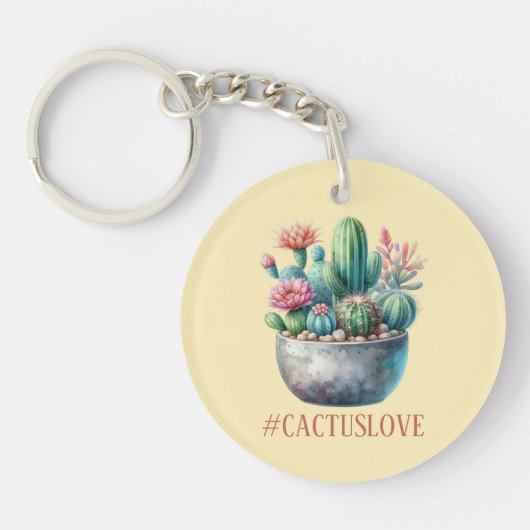 Hashtag Cactuslove Schlüsselanhänger (Vorderseite)