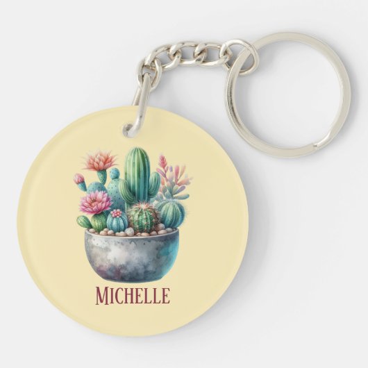 Hashtag Cactuslove Schlüsselanhänger (Rückseite)