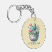 Hashtag Cactuslove Schlüsselanhänger (Vorderseite links)