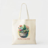 Hashtag Cactuslove Tragetasche (Vorne)