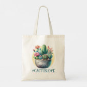 Hashtag Cactuslove Tragetasche (Rückseite)