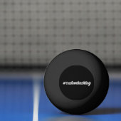 Hashtag Custom Black Script Modern Minimal Style Tischtennisball (Netto)