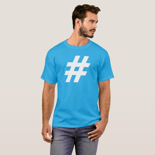 Hashtag Design # Symbol T-Shirt (Vorne ganz)