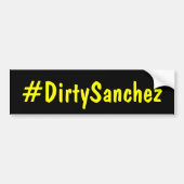 Hashtag Dirty Sanchez Autoaufkleber (Vorne)