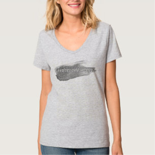 Hashtag Embraise the Gray Silver Glitzer Brush T-Shirt