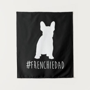 hashtag frenchdad Französisch Bulldogdad Wandteppich