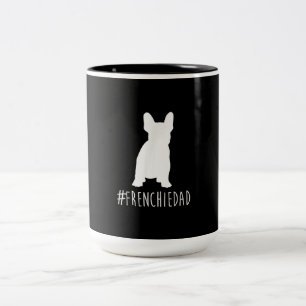 hashtag frenchdad Französische Bulldogge Zweifarbige Tasse