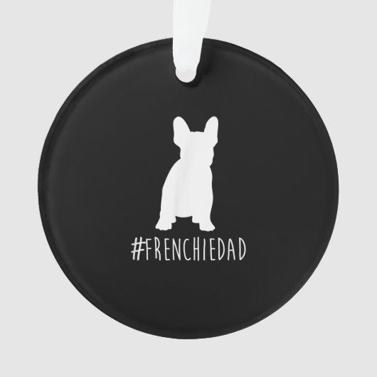 Hashtag Frenchdad French Bulldog Ornament (Vorderseite)