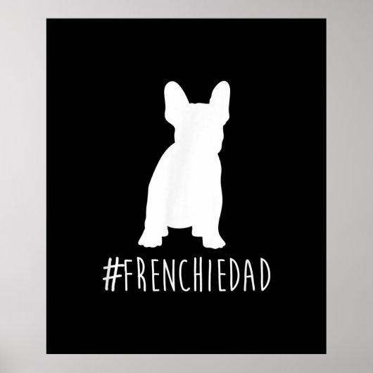 Hashtag Frenchdad French Bulldog Poster (Vorne)
