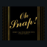 Hashtag für Hochzeitsschilder der Modernen Kunst D Poster<br><div class="desc">GOLD & BALCK oh Hochzeitsschild Hashtag</div>