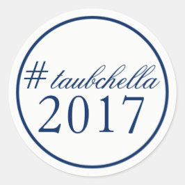 Hashtag Gastgeschenk Hochzeit & Welcome Bag Sticke Runder Aufkleber