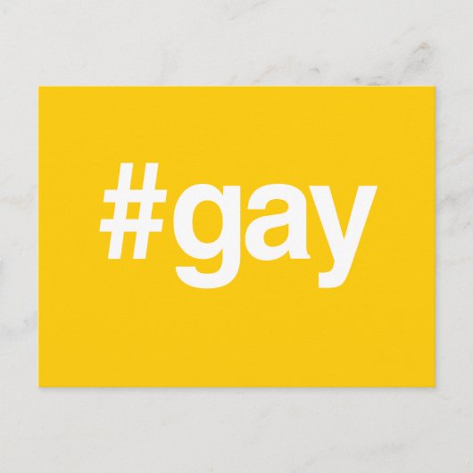 HASHTAG GAY POSTKARTE (Vorderseite)