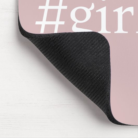 Hashtag Girl Boss Pink Mousepad (Ecke)