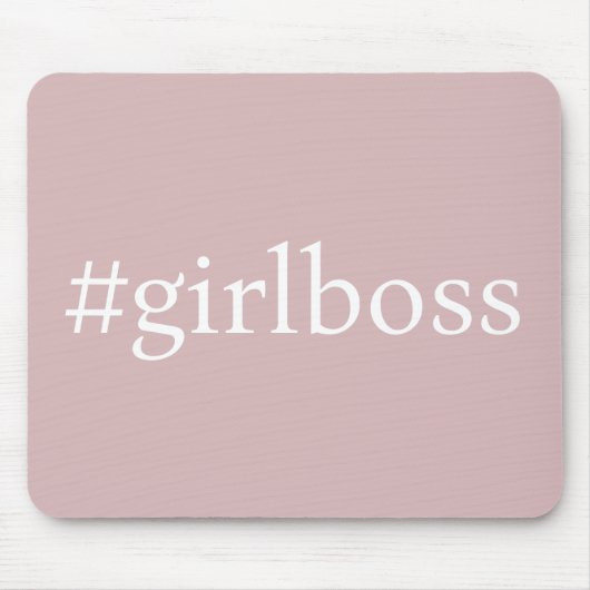 Hashtag Girl Boss Pink Mousepad (Vorne)