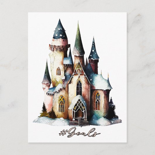 Hashtag Goals - Fairy Princess Fantasy Castle Postkarte (Vorderseite)