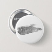 Hashtag Grau auf Purpose Silver Glitzer Pinselstri Button (Vorne & Hinten)
