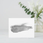 Hashtag Grau auf Purpose Silver Glitzer Pinselstri Postkarte (Stehend Vorderseite)