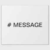 #HASHTAG - Hash Tag Symbol Geschenkpapier (Flach)