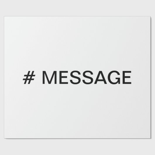 #HASHTAG - Hash Tag Symbol Geschenkpapier (Flach)